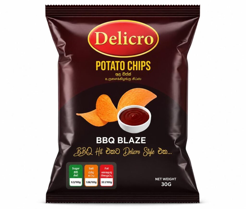 Delicro BBQ Blaze Potato Chips – 30g 🥔🔥