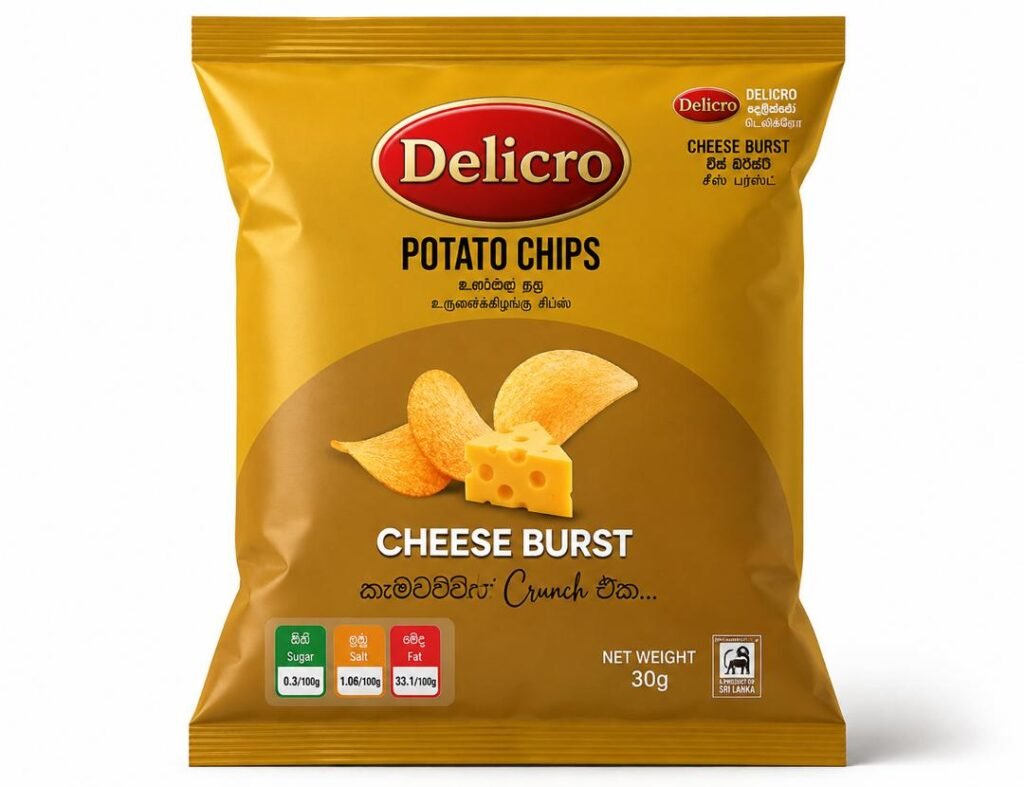 Delicro Cheese Burst Potato Chips – 30g 🧀🥔